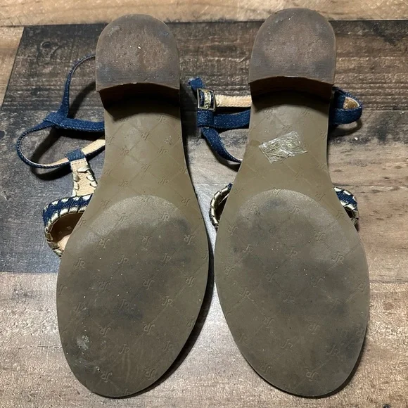 Jack Rogers ‘Elise’ Denim Heel Sandals - Picture 8 of 9